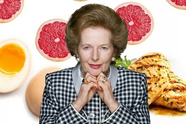 Margaret Thatcher y sus alimentos dietéticos